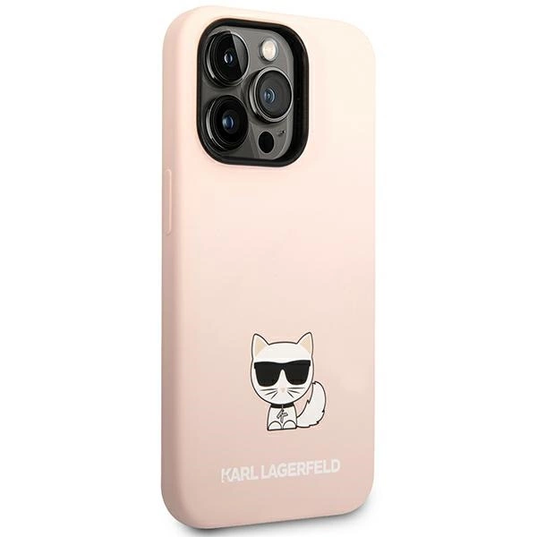 Karl Lagerfeld KLHCP14LSLCTPI iPhone 14 Pro 6.1 "hardcase light pink / light pink Silicone Choupette Bodyeng