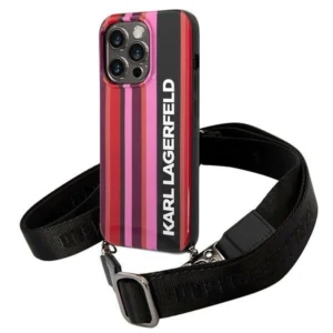 Karl Lagerfeld KLHCP14LSTSTP iPhone 14 Pro 6,1" hardcase różowy/pink Color Stripes Strapeng