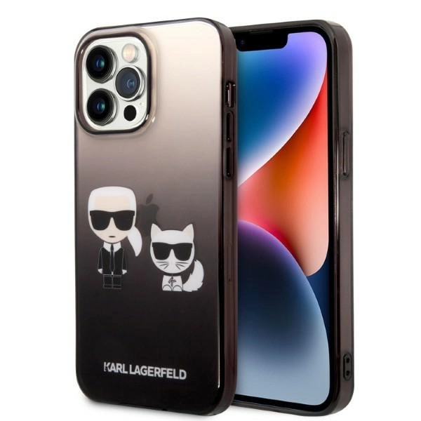 Karl Lagerfeld KLHCP14LTGKCK iPhone 14 Pro 6.1 "hardcase black / black Gradient Ikonik Karl & Choupetteeng