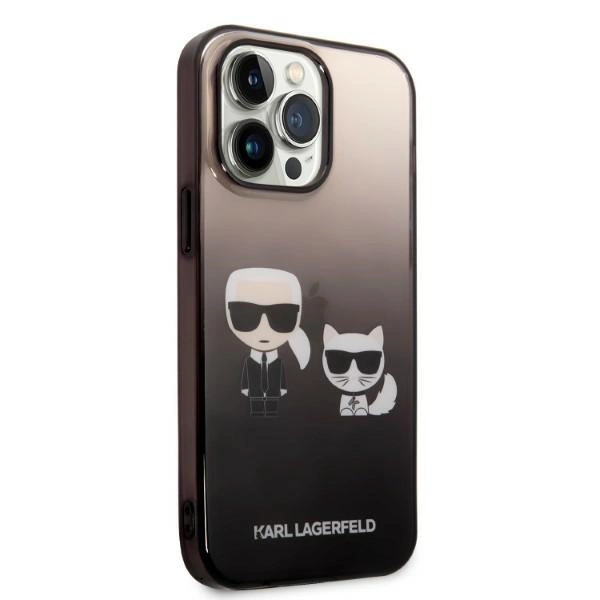 Karl Lagerfeld KLHCP14LTGKCK iPhone 14 Pro 6.1 "hardcase black / black Gradient Ikonik Karl & Choupetteeng