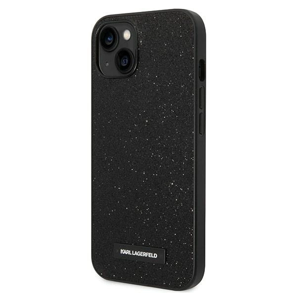 Karl Lagerfeld KLHCP14MG2ELK iPhone 14 Plus 6.7 "hardcase black / black Glitter Plaque Logoeng