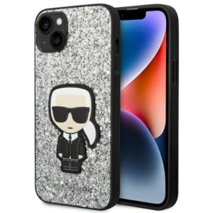 Karl Lagerfeld KLHCP14MGFKPG iPhone 14 Plus 6.7 "hardcase silver / silver Glitter Flakes Ikonikeng
