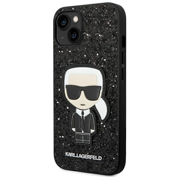 Karl Lagerfeld KLHCP14MGFKPK iPhone 14 Plus 6.7 "hardcase black / black Glitter Flakes Ikonikeng
