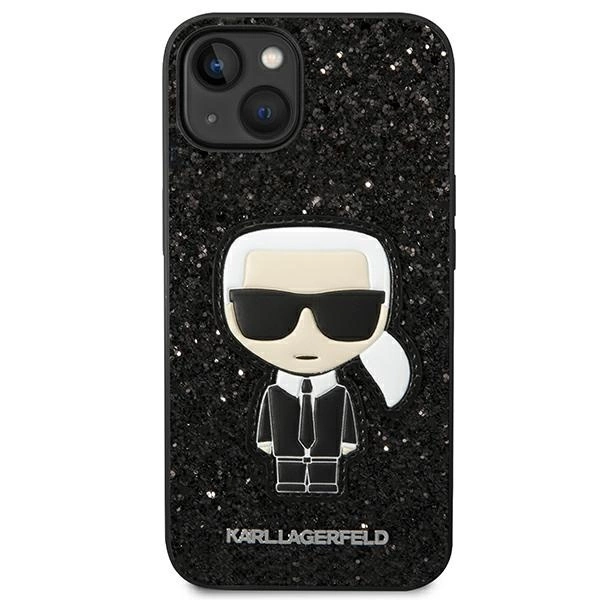 Karl Lagerfeld KLHCP14MGFKPK iPhone 14 Plus 6.7 "hardcase black / black Glitter Flakes Ikonikeng