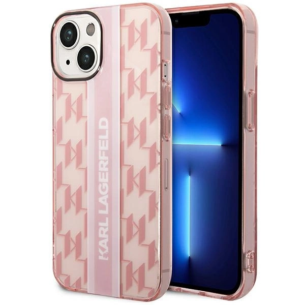 Karl Lagerfeld KLHCP14MHKLSPCP iPhone 14 Plus 6.7 "hardcase pink / pink Mono Vertical Stripeeng