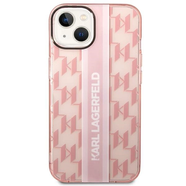 Karl Lagerfeld KLHCP14MHKLSPCP iPhone 14 Plus 6.7 "hardcase pink / pink Mono Vertical Stripeeng