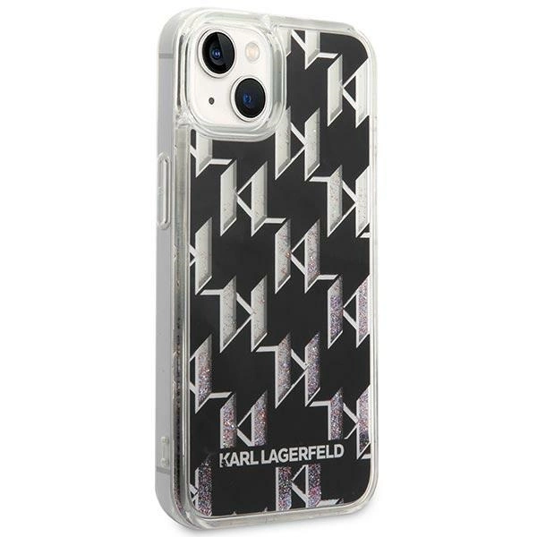 Karl Lagerfeld KLHCP14MLMNMK iPhone 14 Plus 6.7 "hardcase black / black Liquid Glitter Monogrameng