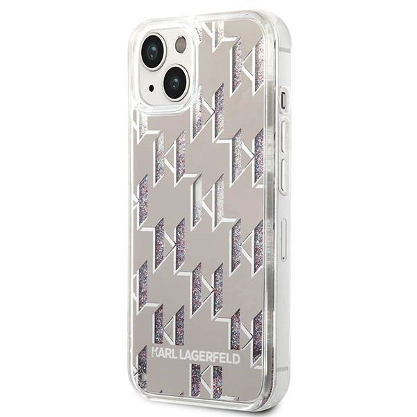 Karl Lagerfeld KLHCP14MLMNMS iPhone 14 Plus 6.7 "hardcase silver / silver Liquid Glitter Monogrameng