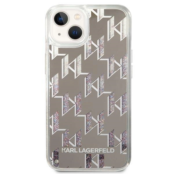 Karl Lagerfeld KLHCP14MLMNMS iPhone 14 Plus 6.7 "hardcase silver / silver Liquid Glitter Monogrameng