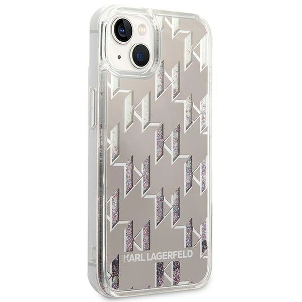 Karl Lagerfeld KLHCP14MLMNMS iPhone 14 Plus 6.7 "hardcase silver / silver Liquid Glitter Monogrameng