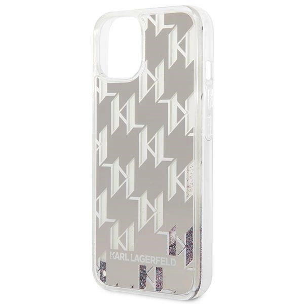 Karl Lagerfeld KLHCP14MLMNMS iPhone 14 Plus 6.7 "hardcase silver / silver Liquid Glitter Monogrameng