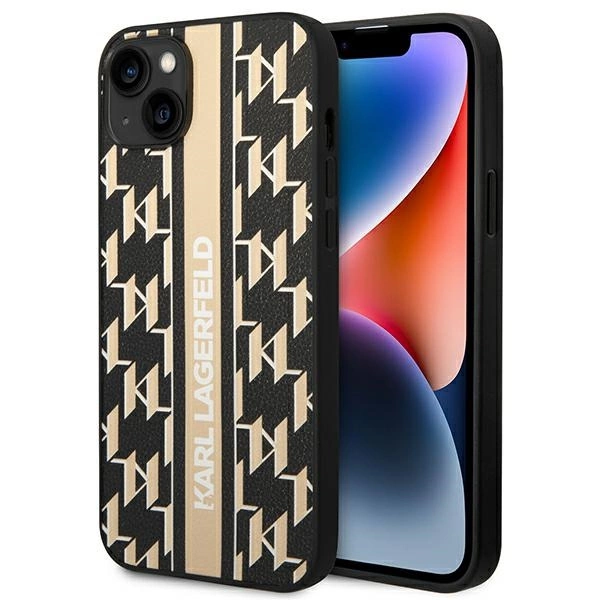 Karl Lagerfeld KLHCP14MPGKLSKW iPhone 14 Plus 6,7 "hardcase brown / brown Monogram Stripeeng