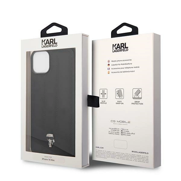 122856_8 Karl Lagerfeld KLHCP14MPSQPK iPhone 14 Plus 6,7" hardcase czarny/black Puffy Ikonik Pineng