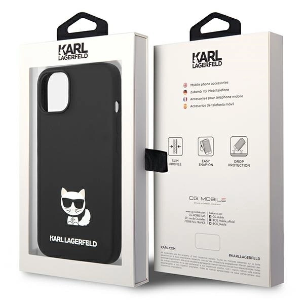 Karl Lagerfeld KLHCP14MSLCTBK iPhone 14 Plus 6.7 "hardcase black / black Silicone Choupette Bodyeng