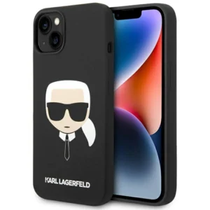Karl Lagerfeld KLHCP14MSLKHBK iPhone 14 Plus 6.7 "hardcase black / black Silicone Karl`s Headeng