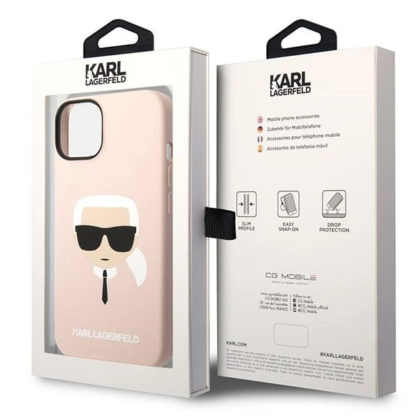 Karl Lagerfeld KLHCP14MSLKHLP iPhone 14 Plus 6.7 "hardcase pink / pink Silicone Karl's Headeng