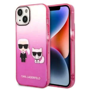 Karl Lagerfeld KLHCP14MTGKCP iPhone 14 Plus 6,7" hardcase różowy/pink Gradient Ikonik Karl & Choupetteeng