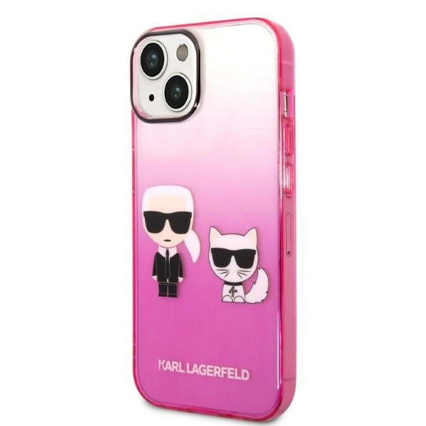 Karl Lagerfeld KLHCP14MTGKCP iPhone 14 Plus 6,7" hardcase różowy/pink Gradient Ikonik Karl & Choupetteeng
