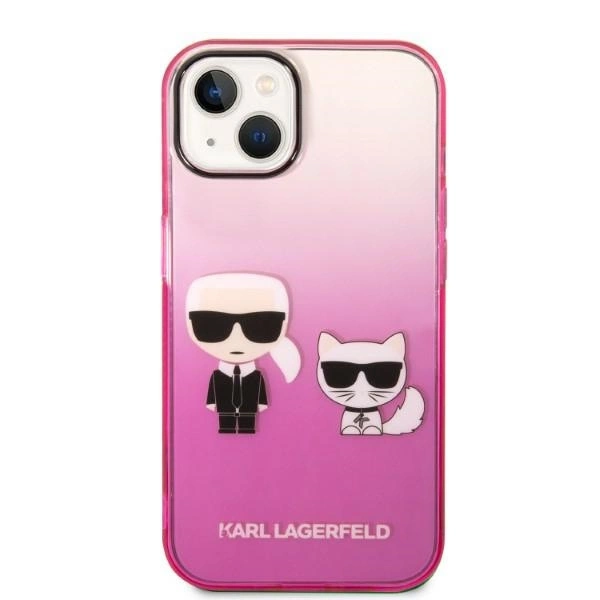 Karl Lagerfeld KLHCP14MTGKCP iPhone 14 Plus 6,7" hardcase różowy/pink Gradient Ikonik Karl & Choupetteeng