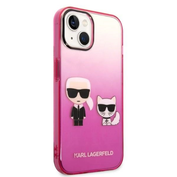 Karl Lagerfeld KLHCP14MTGKCP iPhone 14 Plus 6,7" hardcase różowy/pink Gradient Ikonik Karl & Choupetteeng