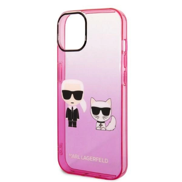 Karl Lagerfeld KLHCP14MTGKCP iPhone 14 Plus 6,7" hardcase różowy/pink Gradient Ikonik Karl & Choupetteeng