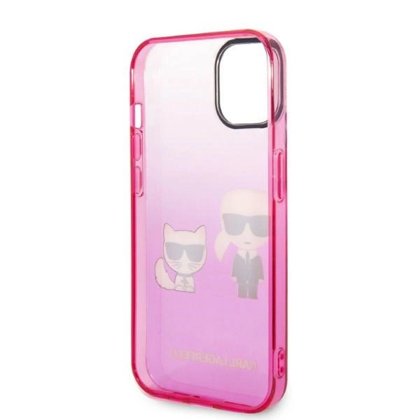 Karl Lagerfeld KLHCP14MTGKCP iPhone 14 Plus 6,7" hardcase różowy/pink Gradient Ikonik Karl & Choupetteeng
