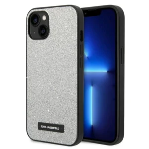 Karl Lagerfeld KLHCP14SG2ELS iPhone 14 6.1 "hardcase silver / silver Glitter Plaque Logoeng