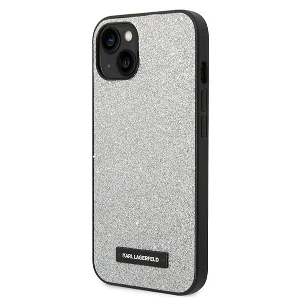 Karl Lagerfeld KLHCP14SG2ELS iPhone 14 6.1 "hardcase silver / silver Glitter Plaque Logoeng