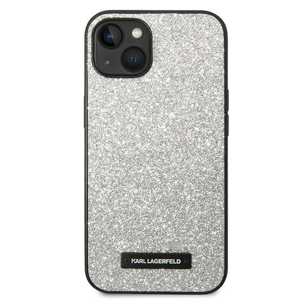 Karl Lagerfeld KLHCP14SG2ELS iPhone 14 6.1 "hardcase silver / silver Glitter Plaque Logoeng