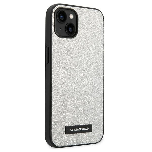 Karl Lagerfeld KLHCP14SG2ELS iPhone 14 6.1 "hardcase silver / silver Glitter Plaque Logoeng