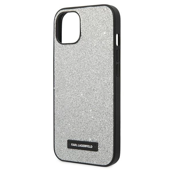 Karl Lagerfeld KLHCP14SG2ELS iPhone 14 6.1 "hardcase silver / silver Glitter Plaque Logoeng