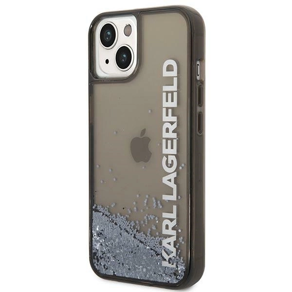 Karl Lagerfeld KLHCP14SLCKVK iPhone 14 6.1 "black / black hardcase Liquid Glitter Elongeng