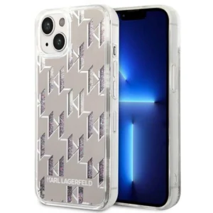 Karl Lagerfeld KLHCP14SLMNMS iPhone 14 6.1 "hardcase silver / silver Liquid Glitter Monogrameng