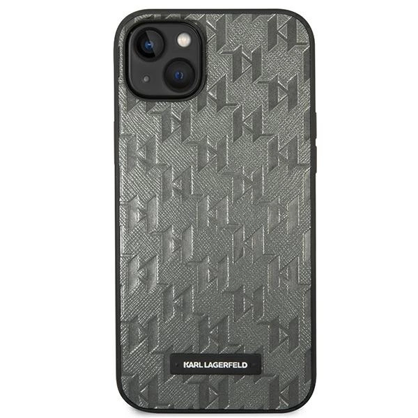 Karl Lagerfeld KLHCP14SSAKLHPG iPhone 14 6.1 "hardcase gray / gray Saffiano Mono Metal Logoeng