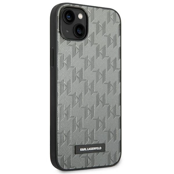Karl Lagerfeld KLHCP14SSAKLHPG iPhone 14 6.1 "hardcase gray / gray Saffiano Mono Metal Logoeng