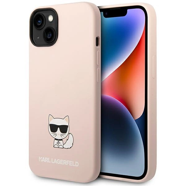 Karl Lagerfeld KLHCP14SSLCTPI iPhone 14 6.1 "hardcase light pink / light pink Silicone Choupette Bodyeng