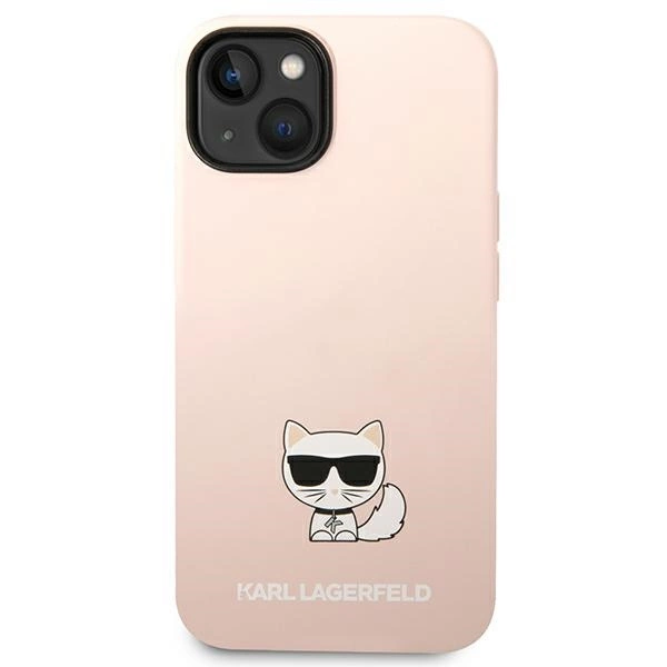 Karl Lagerfeld KLHCP14SSLCTPI iPhone 14 6.1 "hardcase light pink / light pink Silicone Choupette Bodyeng