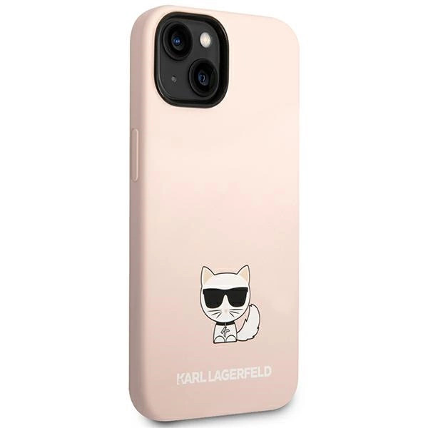 Karl Lagerfeld KLHCP14SSLCTPI iPhone 14 6.1 "hardcase light pink / light pink Silicone Choupette Bodyeng