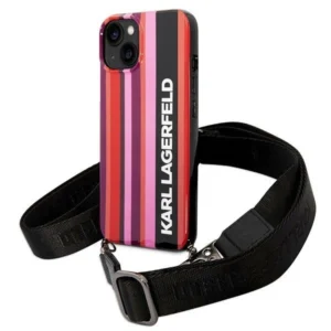 Karl Lagerfeld KLHCP14SSTSTP iPhone 14 6.1 "hardcase pink / pink Color Stripes Strapeng