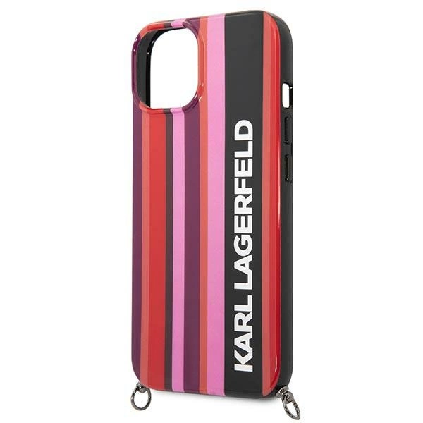 Karl Lagerfeld KLHCP14SSTSTP iPhone 14 6.1 "hardcase pink / pink Color Stripes Strapeng