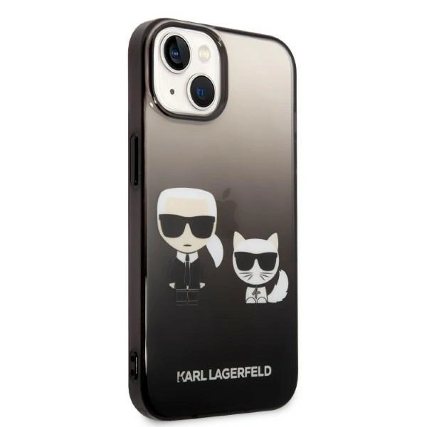 Karl Lagerfeld KLHCP14STGKCK iPhone 14 6,1 "hardcase black / black Gradient Ikonik Karl & Choupetteeng