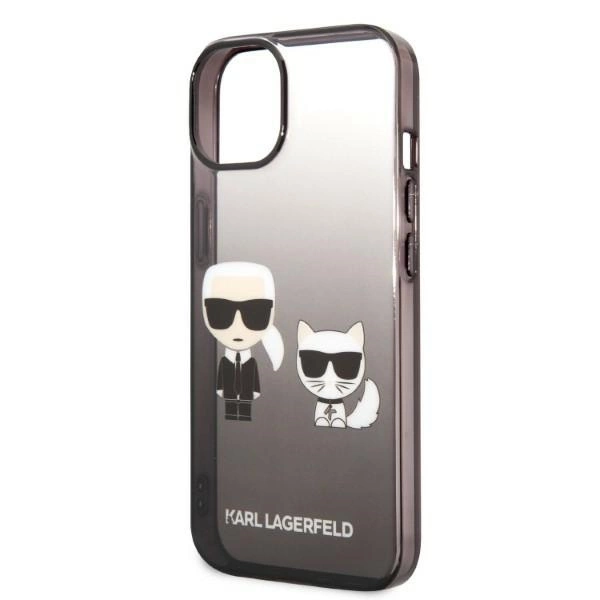 Karl Lagerfeld KLHCP14STGKCK iPhone 14 6,1 "hardcase black / black Gradient Ikonik Karl & Choupetteeng