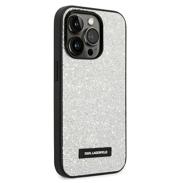 Karl Lagerfeld KLHCP14XG2ELS iPhone 14 Pro Max 6.7 "hardcase silver / silver Glitter Plaque Logoeng