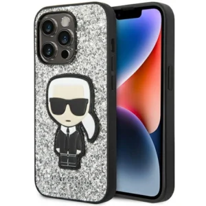 Karl Lagerfeld KLHCP14XGFKPG iPhone 14 Pro Max 6.7 "hardcase silver / silver Glitter Flakes Ikonikeng
