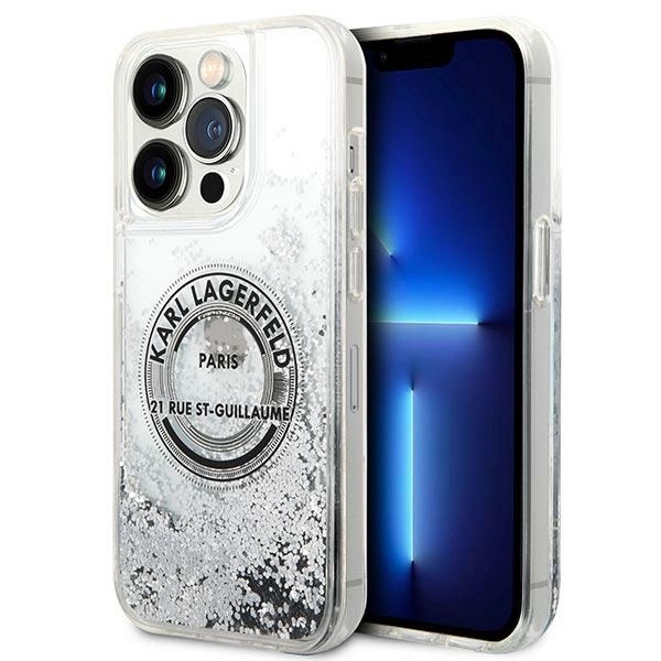 Karl Lagerfeld KLHCP14XLCRSGRS iPhone 14 Pro Max 6.7 "silver / silver hardcase Liquid Glitter RSGeng