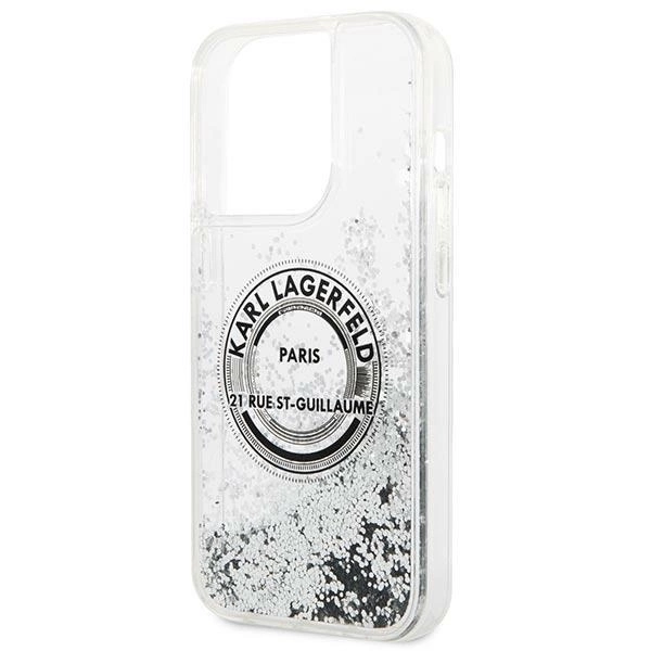 Karl Lagerfeld KLHCP14XLCRSGRS iPhone 14 Pro Max 6.7 "silver / silver hardcase Liquid Glitter RSGeng