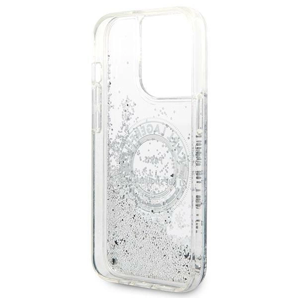 Karl Lagerfeld KLHCP14XLCRSGRS iPhone 14 Pro Max 6.7 "silver / silver hardcase Liquid Glitter RSGeng