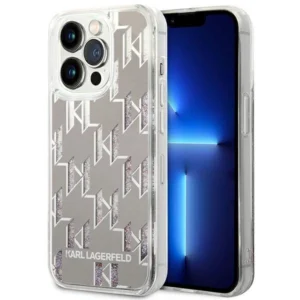 Karl Lagerfeld KLHCP14XLMNMS iPhone 14 Pro Max 6.7 "hardcase silver / silver Liquid Glitter Monogrameng
