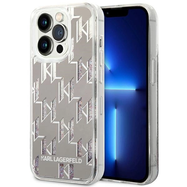 Karl Lagerfeld KLHCP14XLMNMS iPhone 14 Pro Max 6.7 "hardcase silver / silver Liquid Glitter Monogrameng