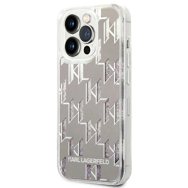 Karl Lagerfeld KLHCP14XLMNMS iPhone 14 Pro Max 6.7 "hardcase silver / silver Liquid Glitter Monogrameng